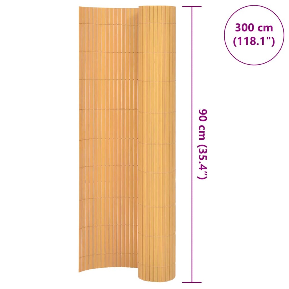 vidaXL Περίφραξη Κήπου Διπλής Όψης Κίτρινη 90 x 300 εκ. από PVC