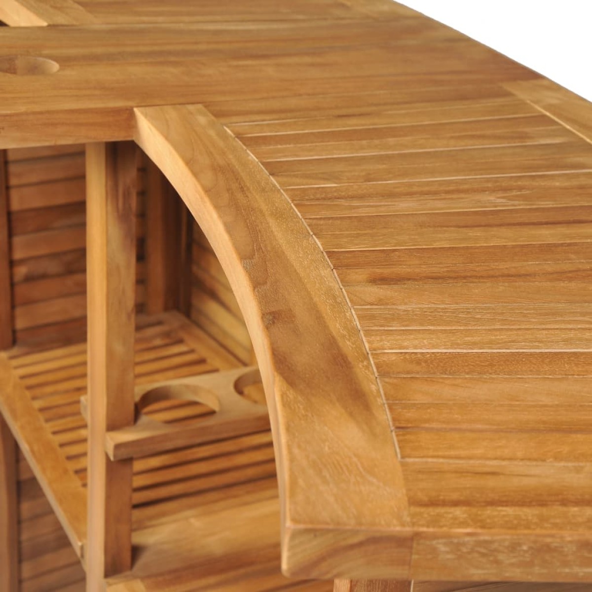 vidaXL Τραπέζι Μπαρ Πτυσσόμενο 155 x 53 x 105 εκ. από Μασίφ Ξύλο Teak