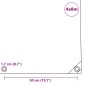 vidaXL Μουσαμάς 650 γρ./μ.² Λευκός 4 x 8 μ.