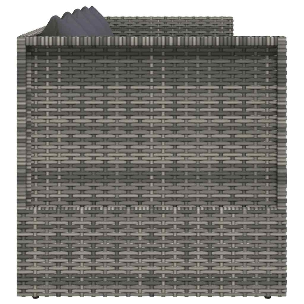 vidaXL Ξαπλώστρα - Κρεβάτι Κήπου Γκρι 200 x 60 εκ. Συνθετικό Ρατάν
