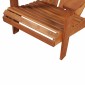 vidaXL Καρέκλα Κήπου Adirondack με Υποπόδιο από Μασίφ Ξύλο Ακακίας