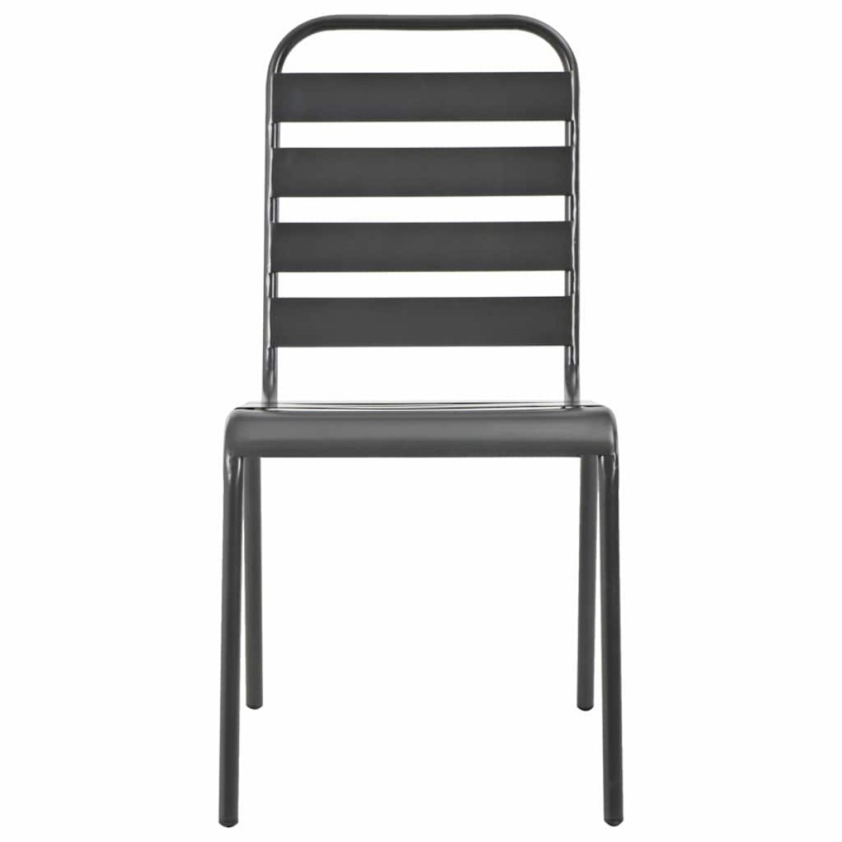 vidaXL Σετ Επίπλων Bistro 3 Τεμαχίων Σκούρο Γκρι Ατσάλινο
