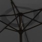 vidaXL Ομπρέλα Κήπου με LED Ανθρακί 300 εκ. με Ατσάλινο Ιστό