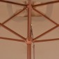 vidaXL Ομπρέλα Κήπου Χρώμα Taupe 200 x 300 εκ. με Ξύλινο Ιστό