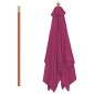 vidaXL Ομπρέλα Κήπου Μπορντό 150 x 200 εκ. με Ξύλινο Ιστό