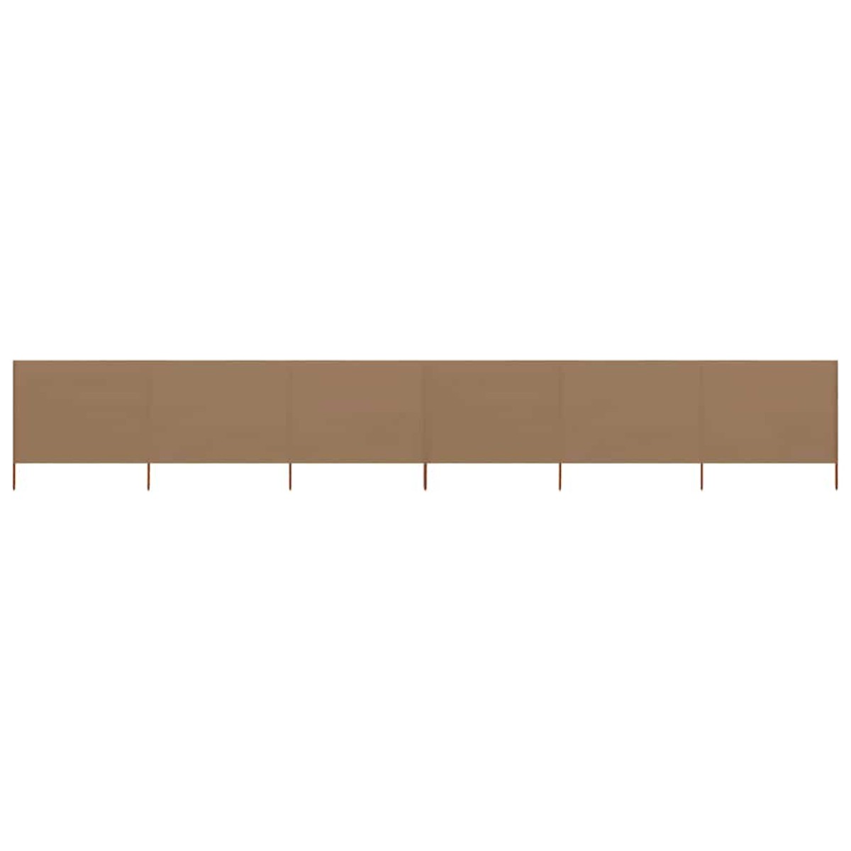vidaXL Προστατευτικό Αέρα με 6 Πάνελ Χρώμα Taupe 800x80 εκ. Υφασμάτινο