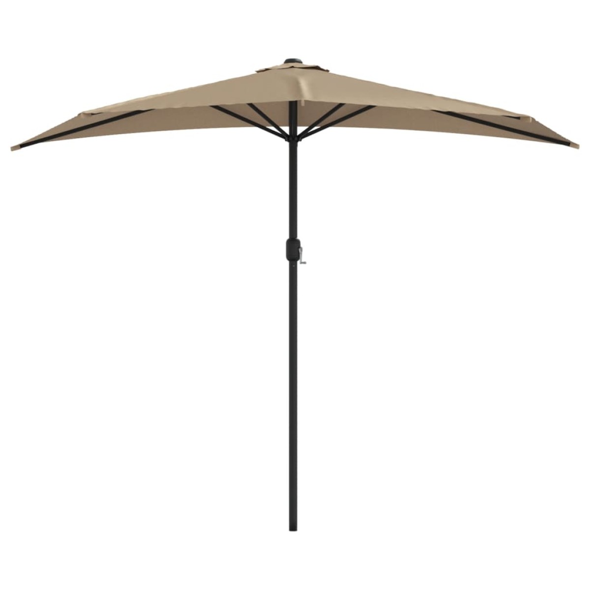 vidaXL Ομπρέλα Βεράντας Ημικυκλική Χρώμα Taupe 270x144 εκ Ιστός Αλουμ.