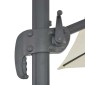 vidaXL Ομπρέλα Κρεμαστή Χρώμα Άμμου 400 x 300 εκ. με Ιστό Αλουμινίου