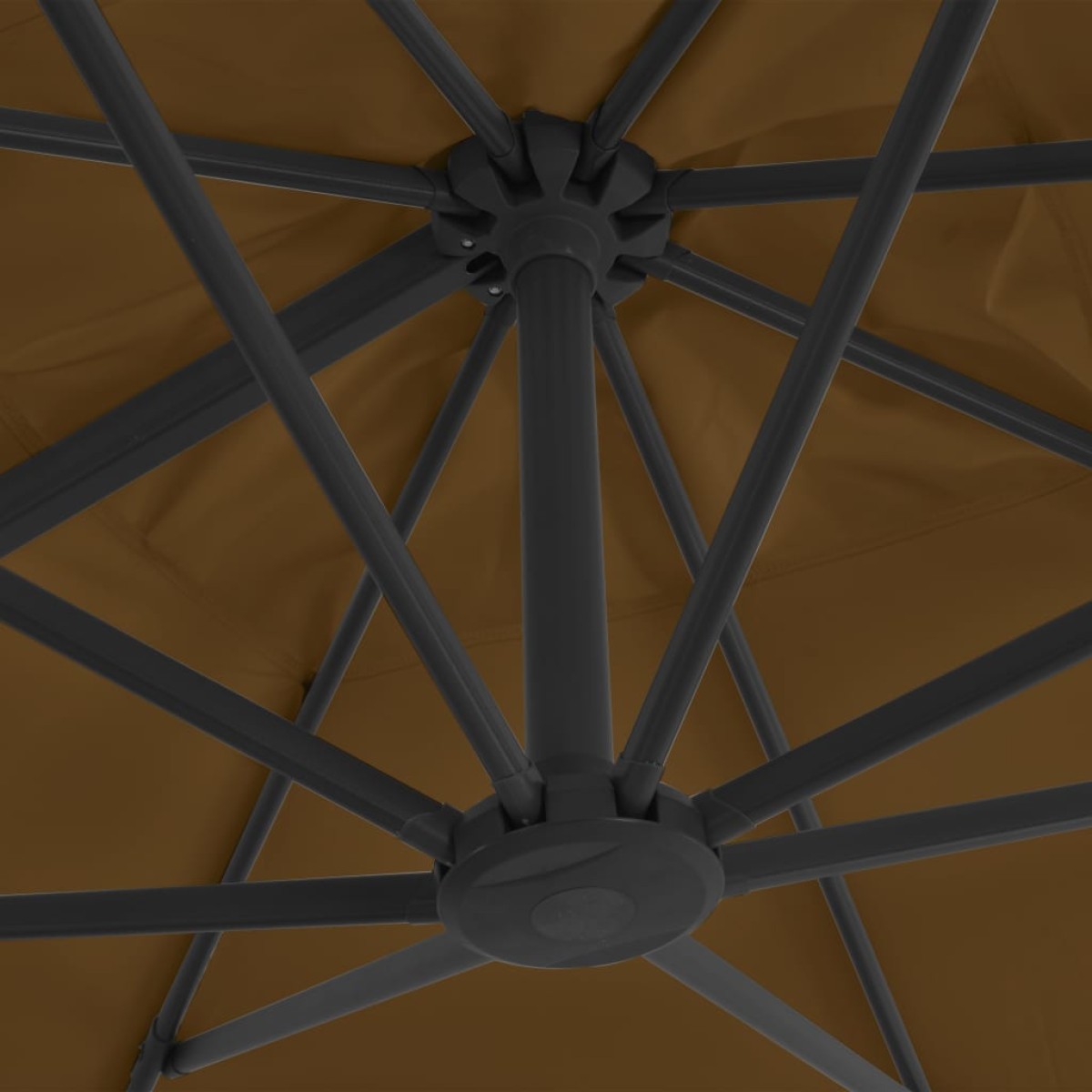vidaXL Ομπρέλα Κρεμαστή Χρώμα Taupe 300 x 300 εκ. με Ιστό Αλουμινίου