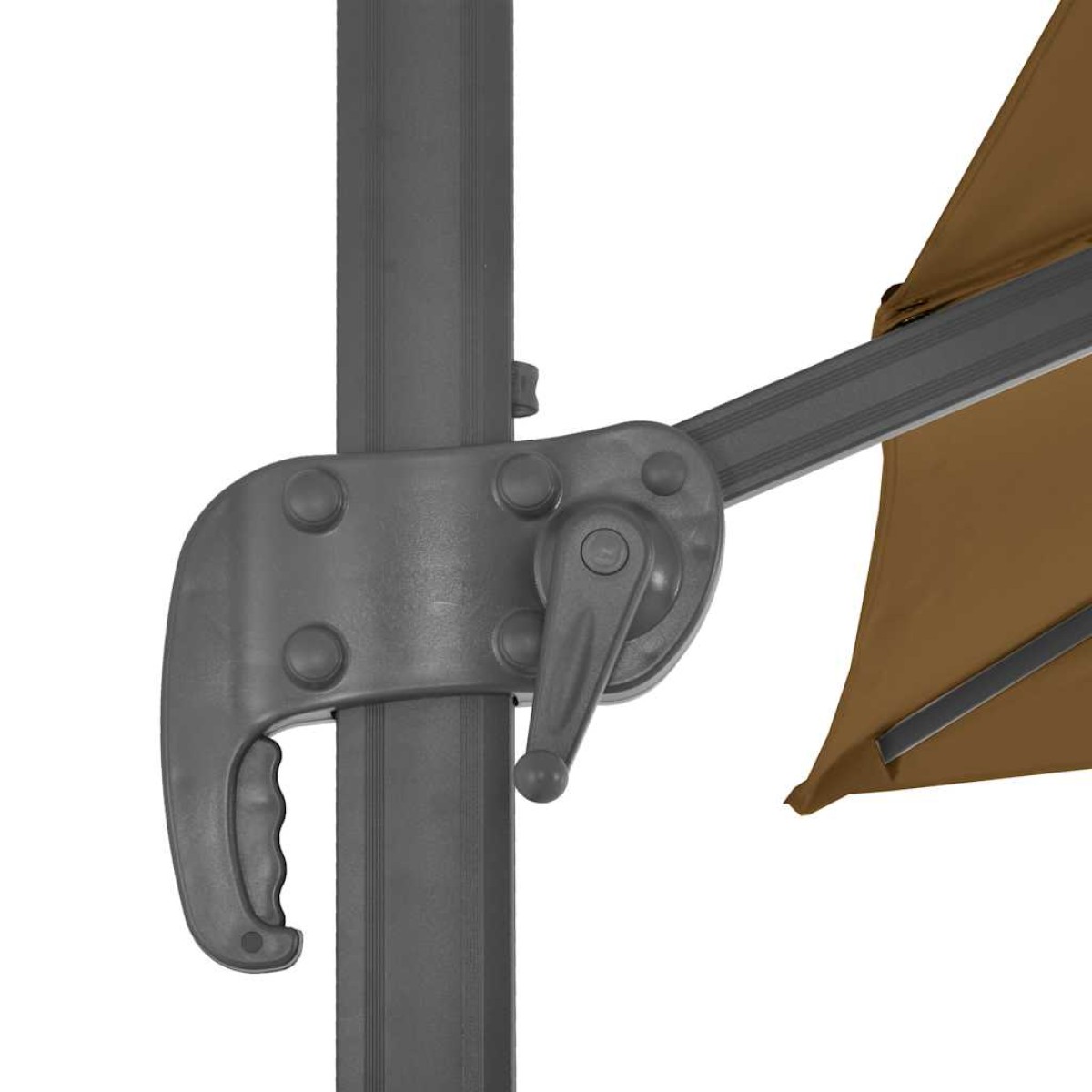 vidaXL Ομπρέλα Κρεμαστή Χρώμα Taupe 300 x 300 εκ. με Ιστό Αλουμινίου