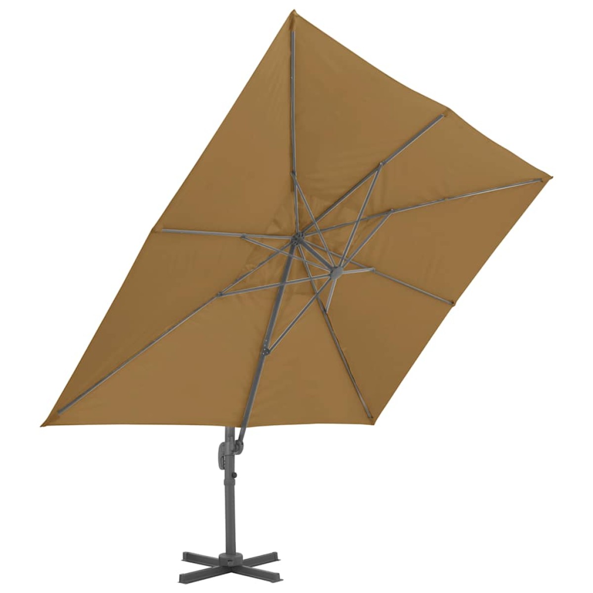 vidaXL Ομπρέλα Κρεμαστή Χρώμα Taupe 400 x 300 εκ. με Ιστό Αλουμινίου