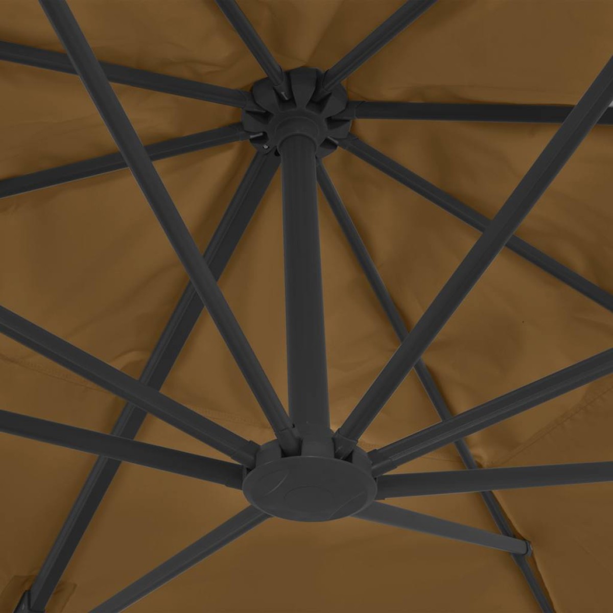 vidaXL Ομπρέλα Κρεμαστή Χρώμα Taupe 400 x 300 εκ. με Ιστό Αλουμινίου