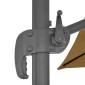 vidaXL Ομπρέλα Κρεμαστή Χρώμα Taupe 400 x 300 εκ. με Ιστό Αλουμινίου