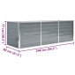 vidaXL Ζαρντινιέρα Υπερυψωμένη Γκρι 240x80x77 εκ. Γαλβανισμ. Χάλυβας