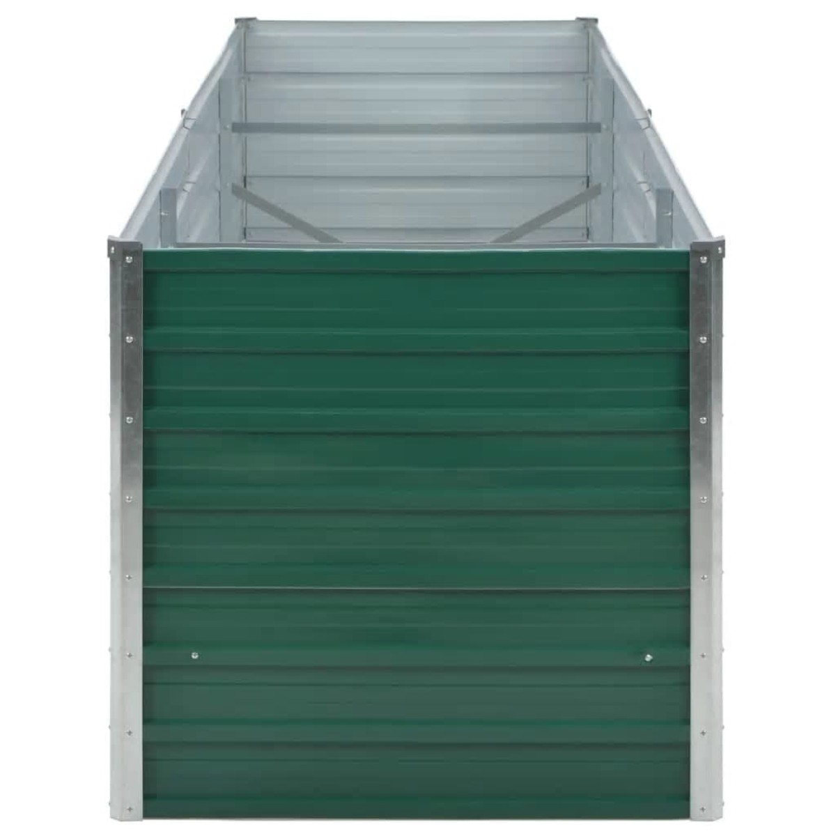 vidaXL Ζαρντινιέρα Υπερυψωμένη Πράσινη 240x80x77 εκ. Γαλβαν. Χάλυβας