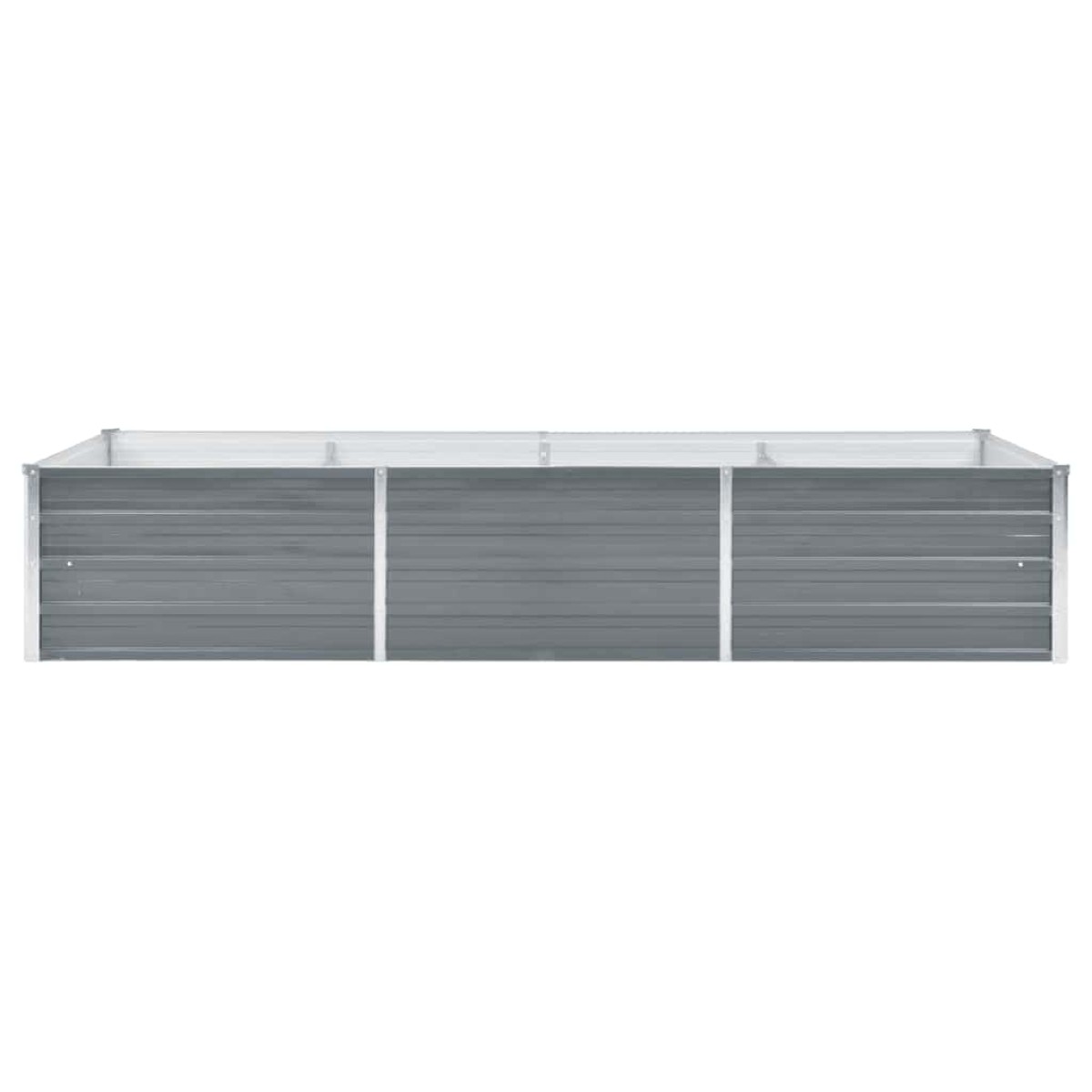 vidaXL Ζαρντινιέρα Υπερυψωμένη Γκρι 240x80x45 εκ. Γαλβανισμ. Χάλυβας