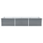 vidaXL Ζαρντινιέρα Υπερυψωμένη Γκρι 240x80x45 εκ. Γαλβανισμ. Χάλυβας