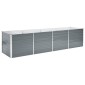 vidaXL Ζαρντινιέρα Υπερυψωμένη Γκρι 320x80x77 εκ. Γαλβανισμ. Χάλυβας