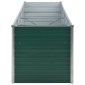 vidaXL Ζαρντινιέρα Υπερυψωμένη Πράσινη 320x80x77 εκ. Γαλβαν. Χάλυβας