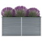 vidaXL Ζαρντινιέρα Υπερυψωμένη Γκρι 160x40x77 εκ. Γαλβανισμ. Χάλυβας