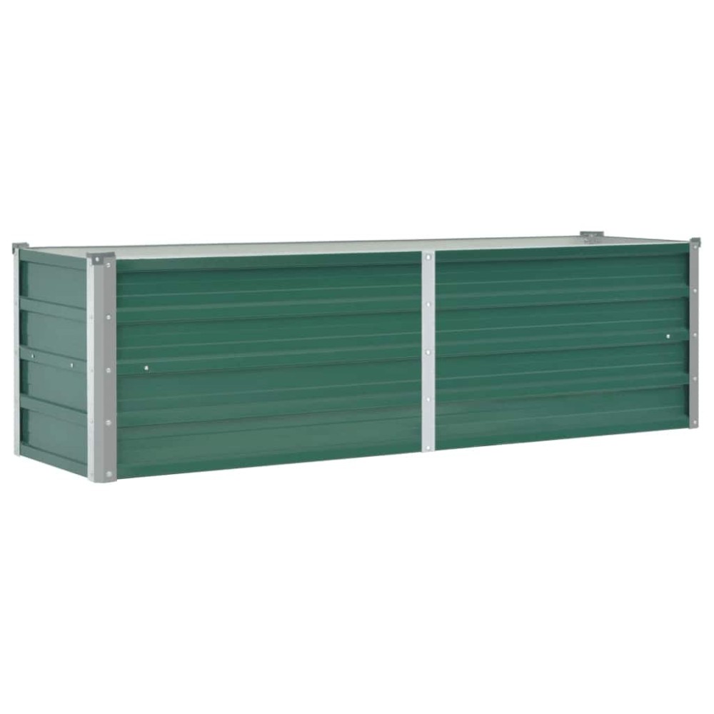 vidaXL Ζαρντινιέρα Υπερυψωμένη Πράσινη 160x40x45 εκ. Γαλβαν. Χάλυβας