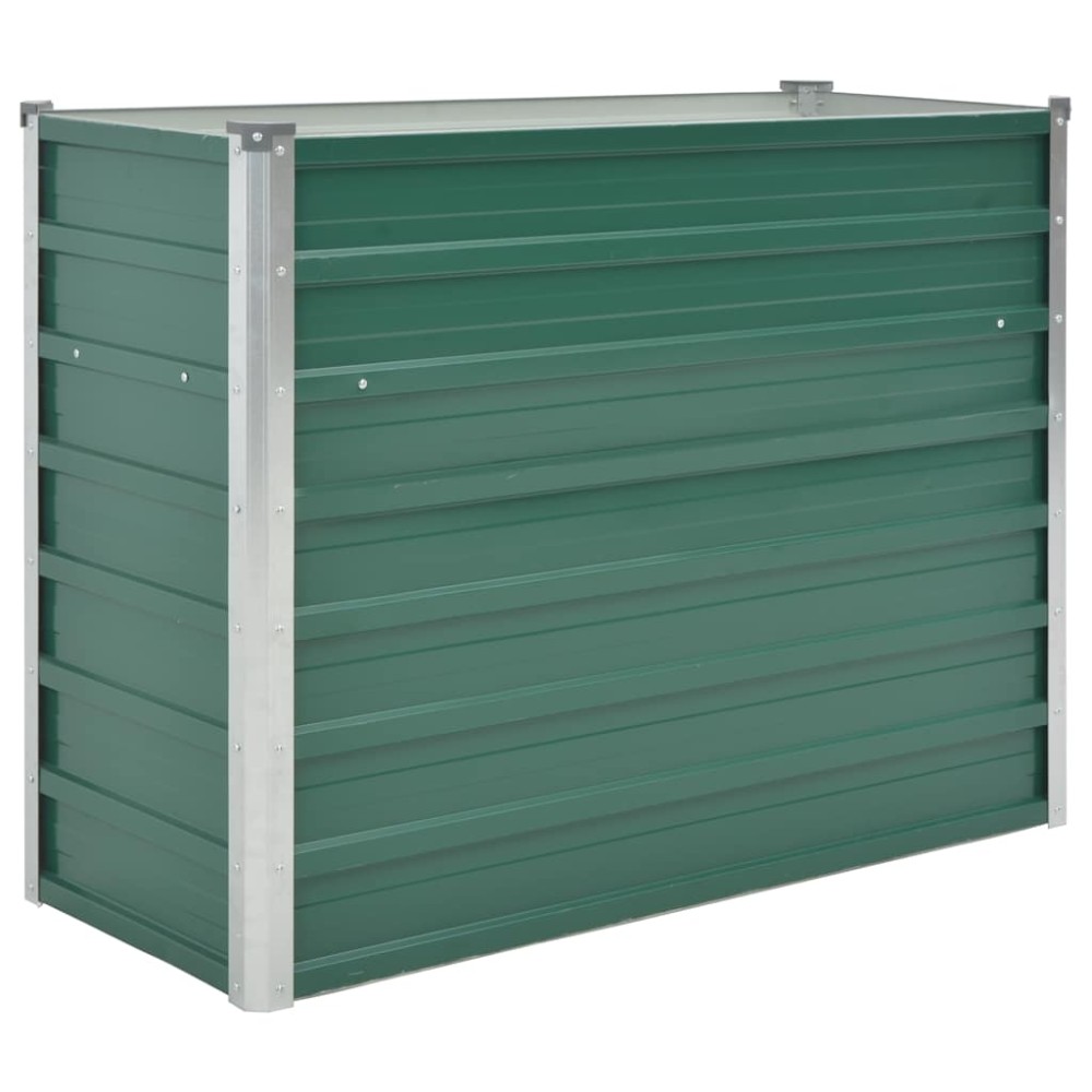 vidaXL Ζαρντινιέρα Υπερυψωμένη Πράσινη 100x40x77 εκ. Γαλβαν. Χάλυβας