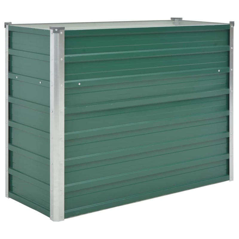 vidaXL Ζαρντινιέρα Υπερυψωμένη Πράσινη 100x40x77 εκ. Γαλβαν. Χάλυβας