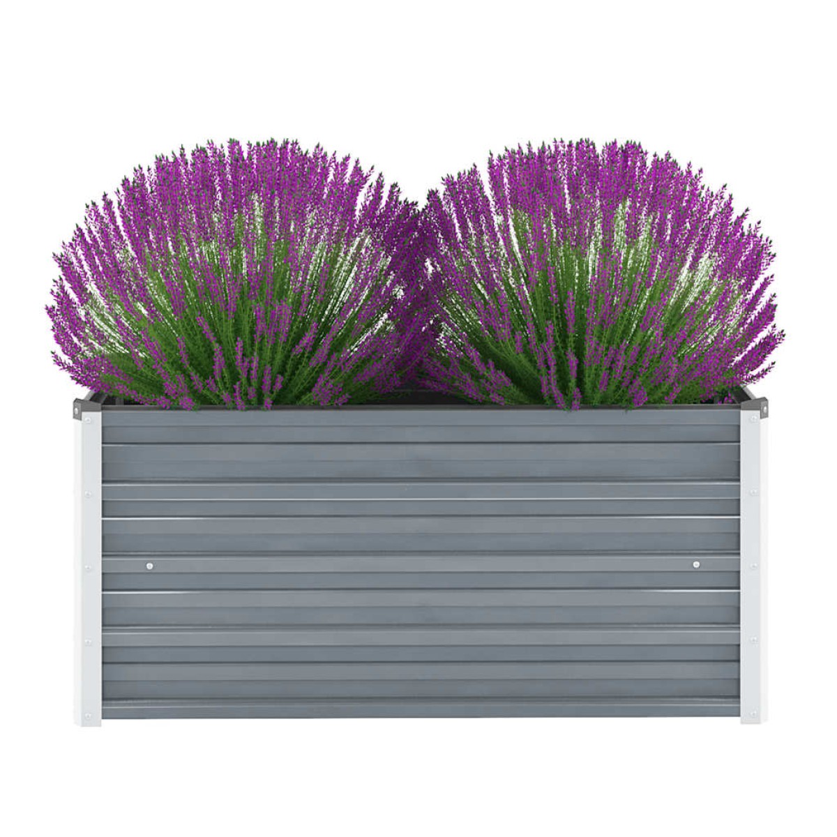 vidaXL Ζαρντινιέρα Υπερυψωμένη Γκρι 100x40x45 εκ. Γαλβανισμ. Χάλυβας