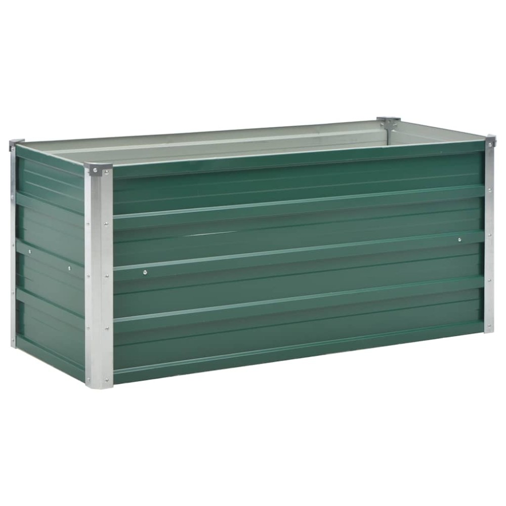 vidaXL Ζαρντινιέρα Υπερυψωμένη Πράσινη 100x40x45 εκ. Γαλβαν. Χάλυβας