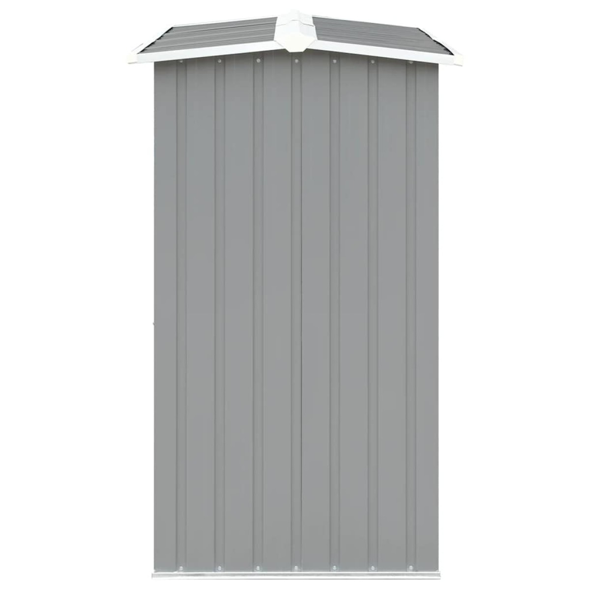 vidaXL Υπόστεγο Αποθήκευσης Ξύλων Κήπου Γκρι 330x92x153 εκ. Ατσάλι