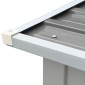 vidaXL Υπόστεγο Αποθήκευσης Ξύλων Κήπου Γκρι 330x92x153 εκ. Ατσάλι