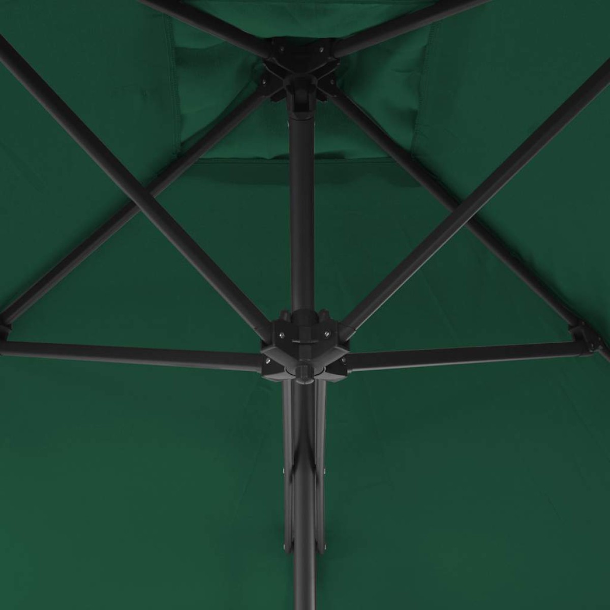 vidaXL Ομπρέλα Κήπου Πράσινη 250 x 250 εκ. με Ατσάλινο Ιστό