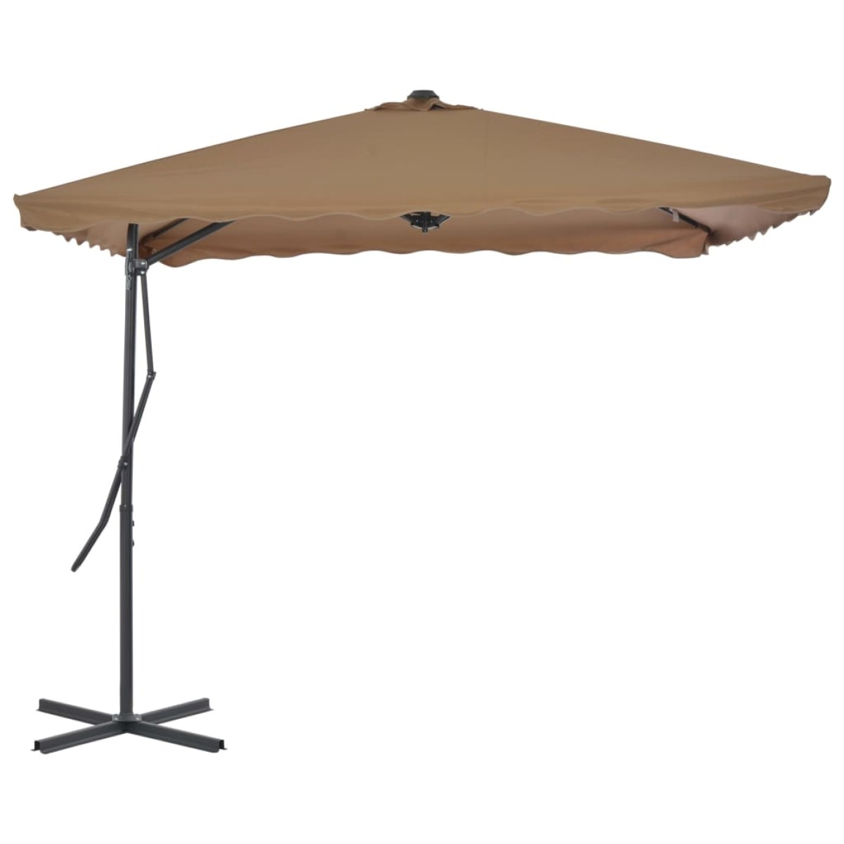 vidaXL Ομπρέλα Κήπου Χρώμα Taupe 250 x 250 εκ. με Ατσάλινο Ιστό