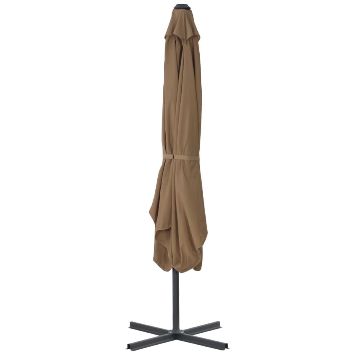 vidaXL Ομπρέλα Κήπου Χρώμα Taupe 250 x 250 εκ. με Ατσάλινο Ιστό