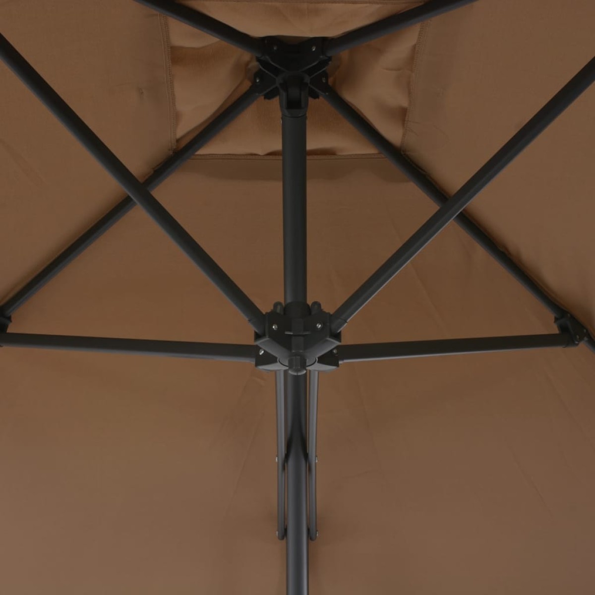 vidaXL Ομπρέλα Κήπου Χρώμα Taupe 250 x 250 εκ. με Ατσάλινο Ιστό