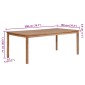 vidaXL Τραπέζι Κήπου 200 x 100 x 77 εκ. από Μασίφ Ξύλο Teak