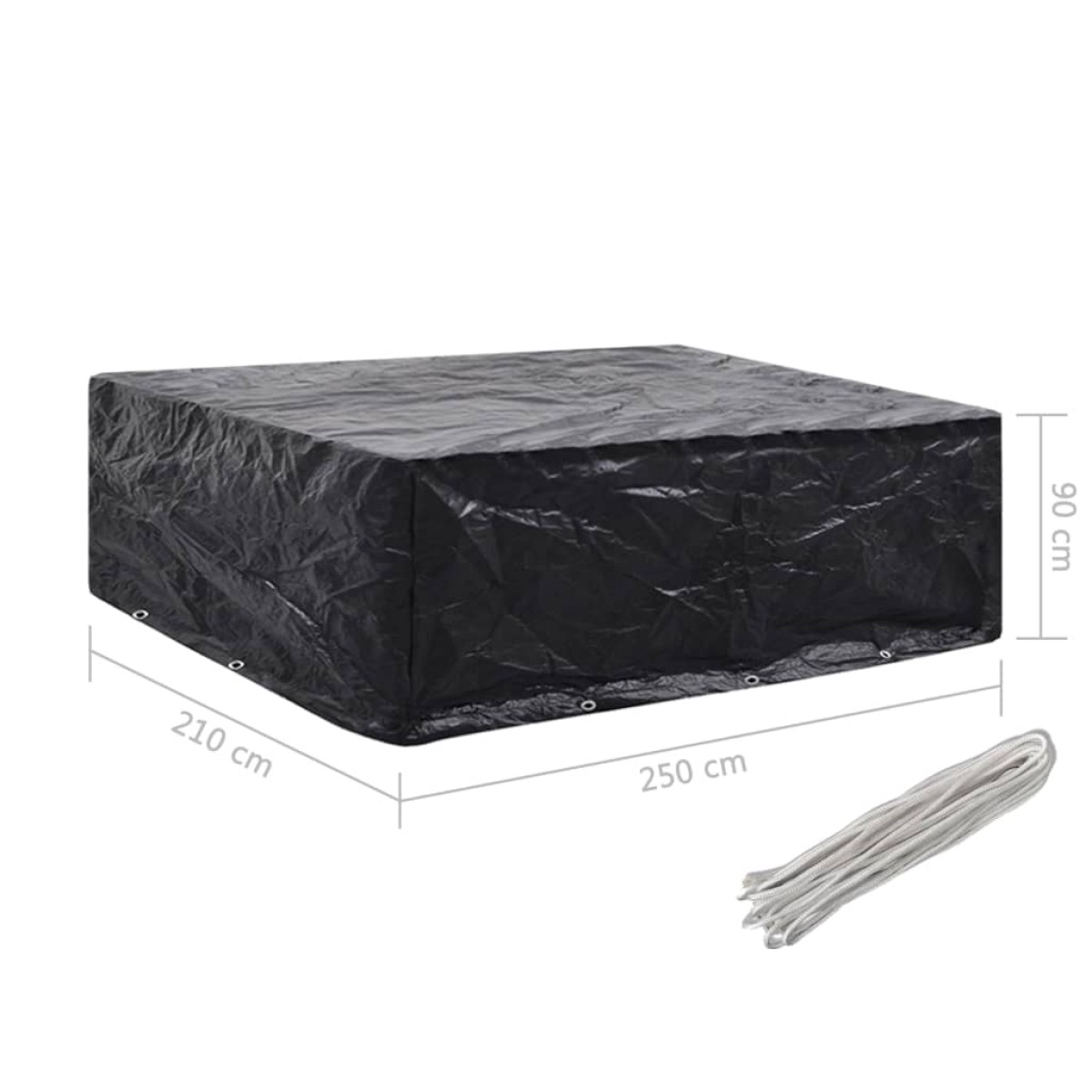 vidaXL Κάλυμμα Επίπλων Κήπου με 8 Κρίκους 250 x 210 x 90 εκ.