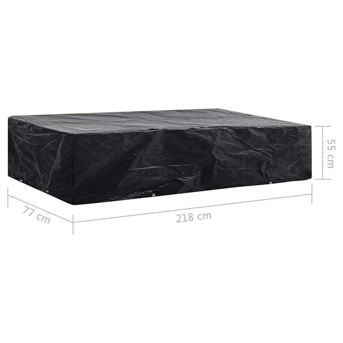 vidaXL Κάλυμμα Ξαπλώστρας με 8 Κρίκους 218 x 77 x 55 εκ.