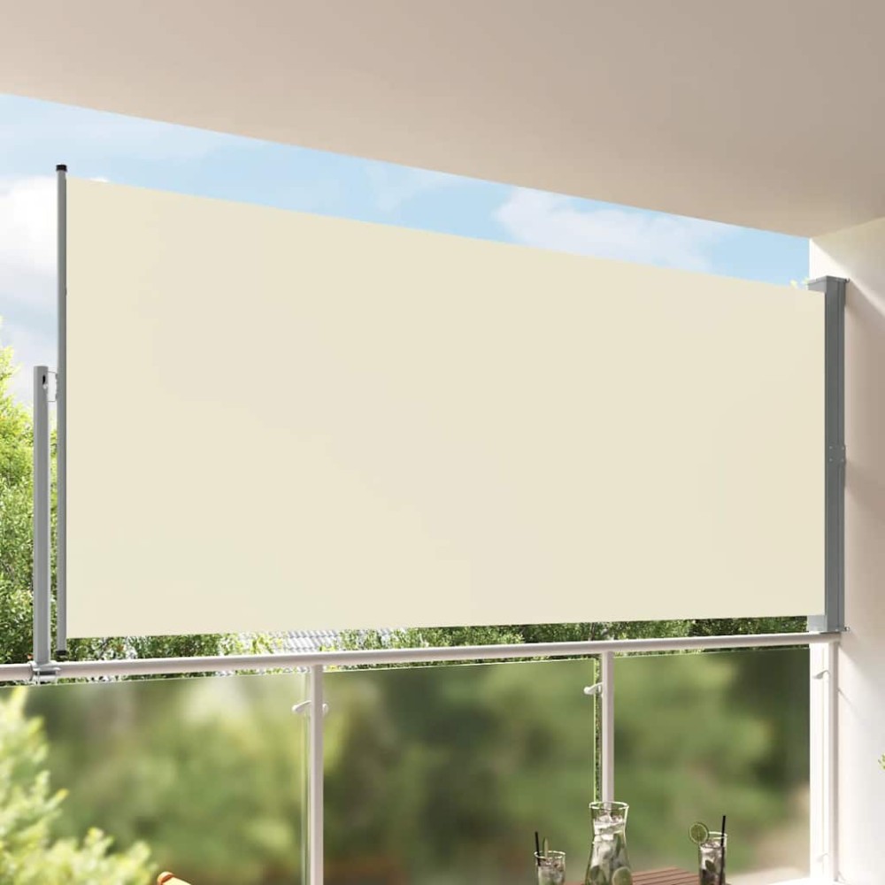 vidaXL Σκίαστρο Πλαϊνό Συρόμενο Βεράντας Κρεμ 160 x 300 εκ.