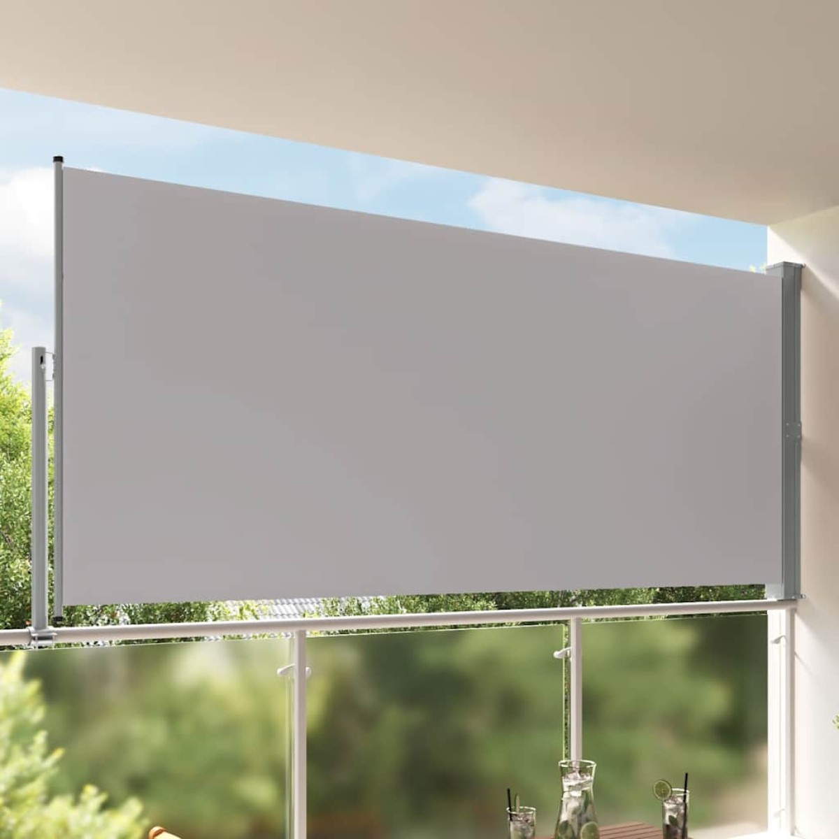 vidaXL Σκίαστρο Πλαϊνό Συρόμενο Βεράντας Γκρι 160 x 300 εκ.