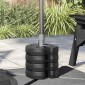 vidaXL Βαρίδια για Κιόσκι 4 τεμ. Μαύρα 220 x 50 χιλ. από Σκυρόδεμα