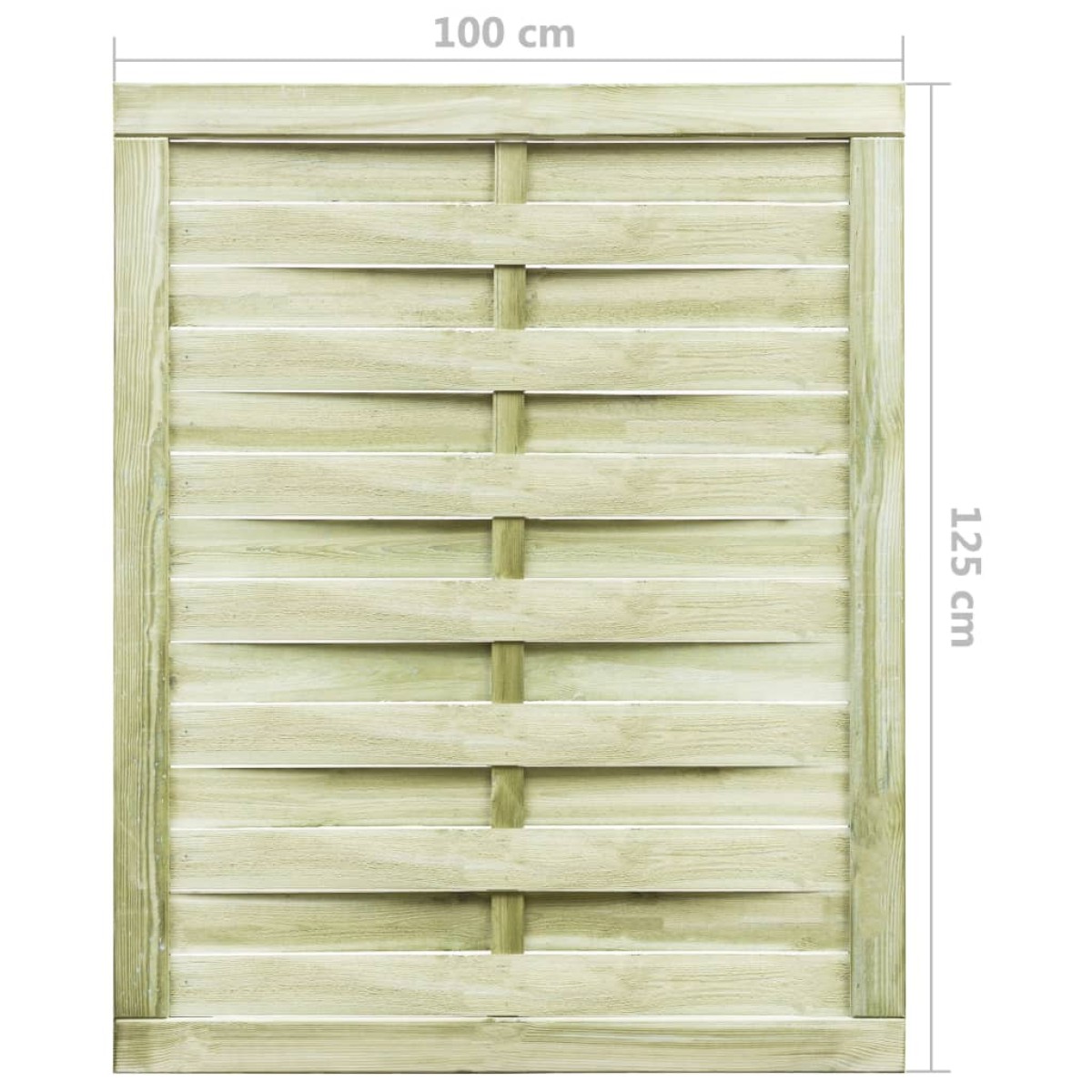vidaXL Πόρτα Φράχτη Πράσινη 100 x 125 εκ. Εμποτισμένο Ξύλο Πεύκου