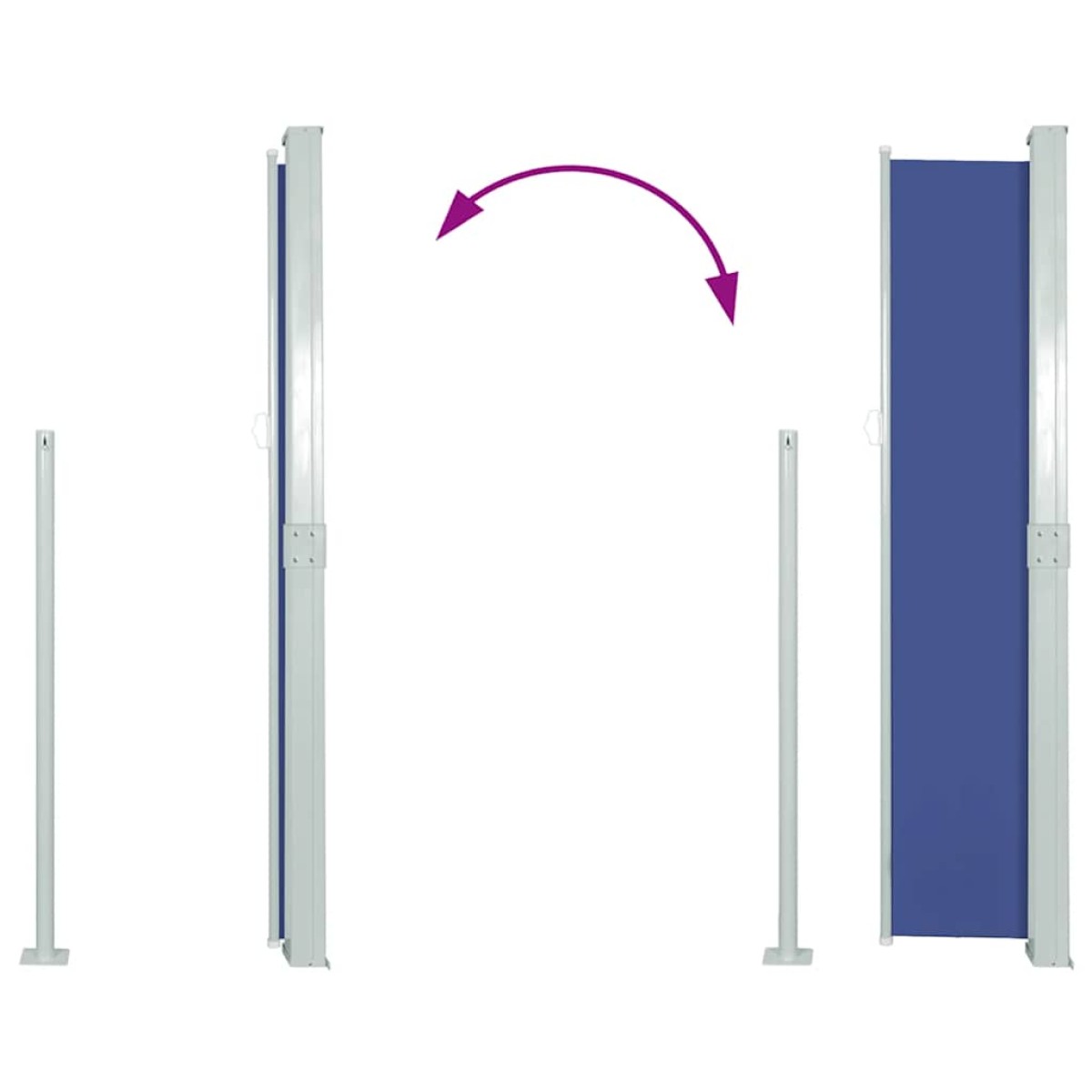 vidaXL Σκίαστρο Πλαϊνό Συρόμενο Μπλε 140 x 300 εκ.