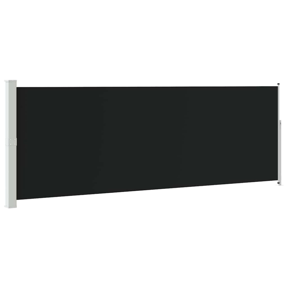 vidaXL Διαχωριστικό Βεράντας Συρόμενο Μαύρο 160 x 500 εκ.