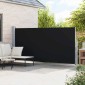 vidaXL Διαχωριστικό Βεράντας Συρόμενο Μαύρο 160 x 500 εκ.