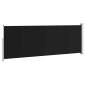 vidaXL Διαχωριστικό Βεράντας Συρόμενο Μαύρο 160 x 500 εκ.