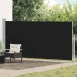vidaXL Διαχωριστικό Βεράντας Συρόμενο Μαύρο 160 x 500 εκ.