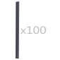 vidaXL Σύνδεσμοι Στερέωσης Ρολού Περίφραξης 100 τεμ. Ανθρακί από PVC