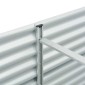 vidaXL Ζαρντινιέρα Υπερυψωμένη Ασημί 400x80x81 εκ. Γαλβανισμ. Χάλυβας