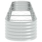 vidaXL Ζαρντινιέρα Υπερυψωμένη Ασημί 400x80x44 εκ. Γαλβανισμ. Χάλυβας